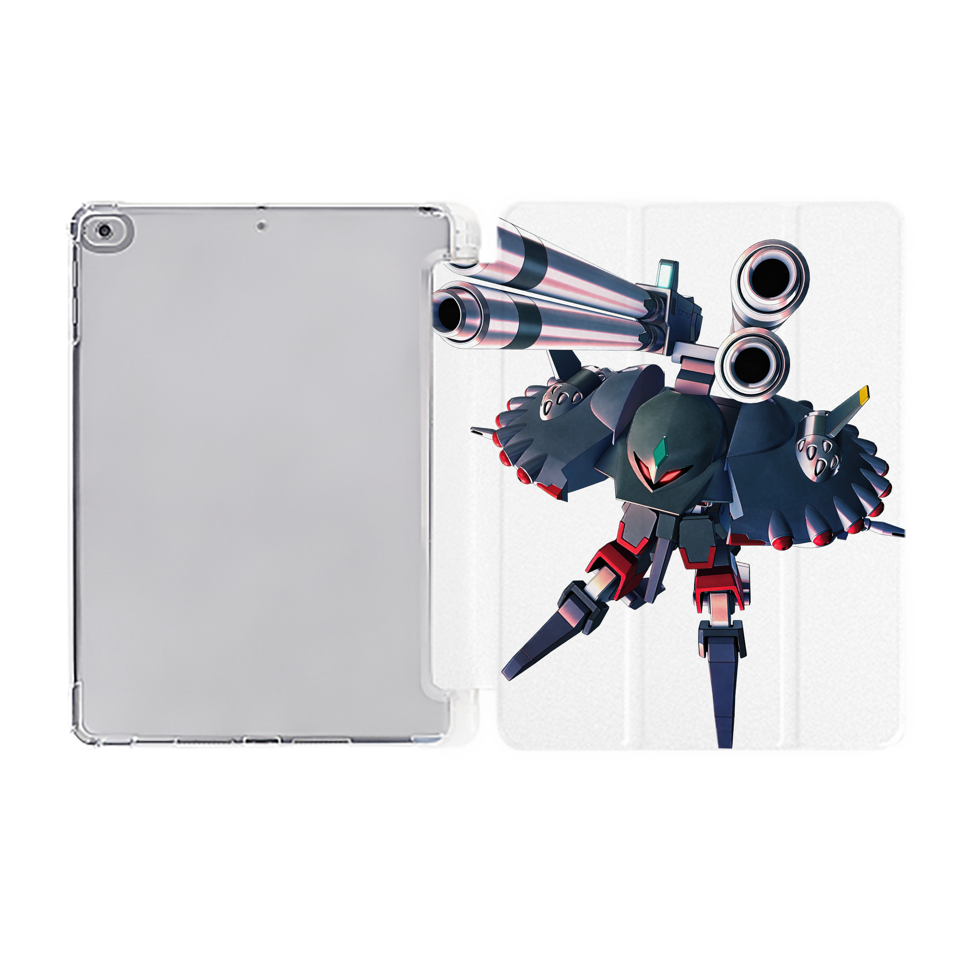 （画像用） 機動戦士ガンダム Mobile Suit Gundam IPad ケース ペン収納付き 三つ折りスタンド PUレザー×シリコン 対応機種9.5/10.5/10.9インチ